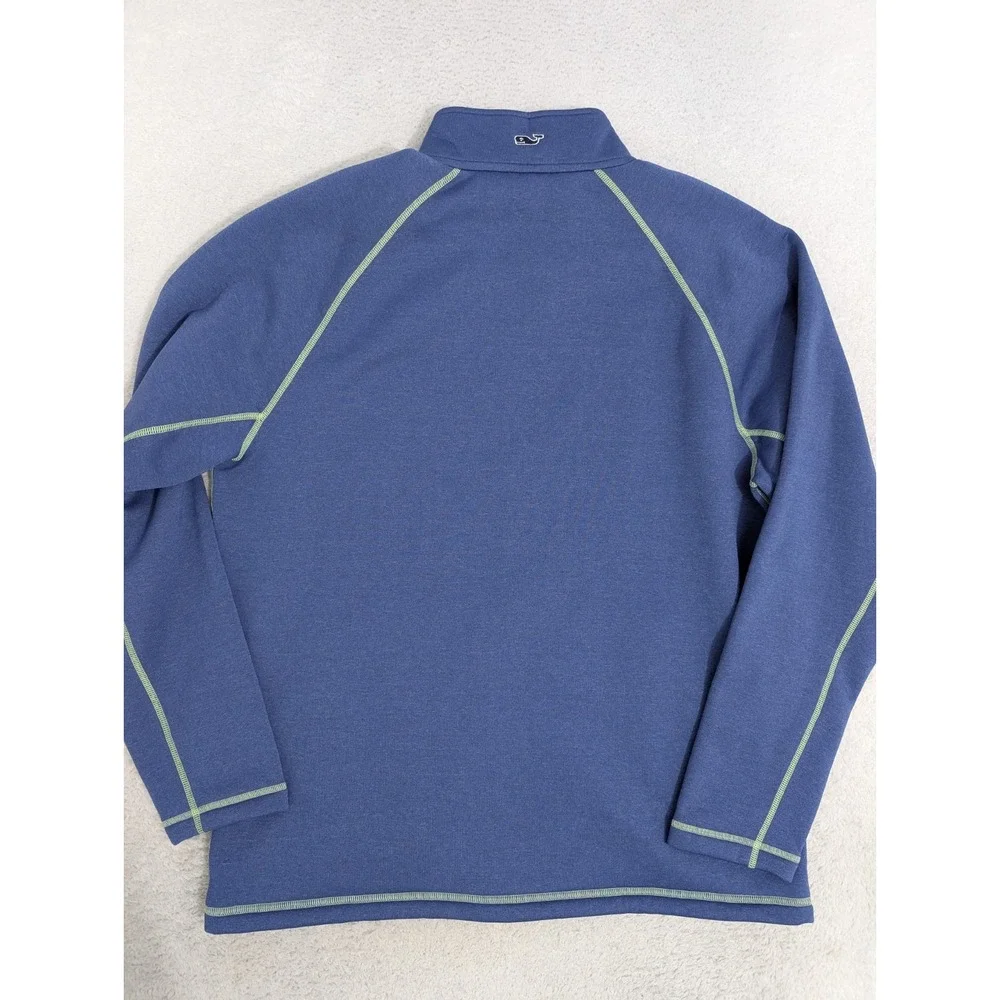 NEW Vineyard‎ Vines Jacket Mens L Full Zip Performance POWER STRETCH Fleece Blue